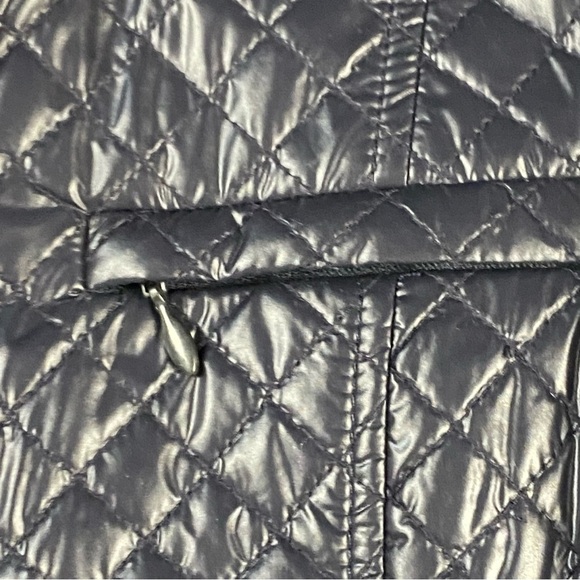 Tommy Bahama Jacket M Blue Quilted Button Front Nylon Lined Lightweight Coat - Picture 5 of 10